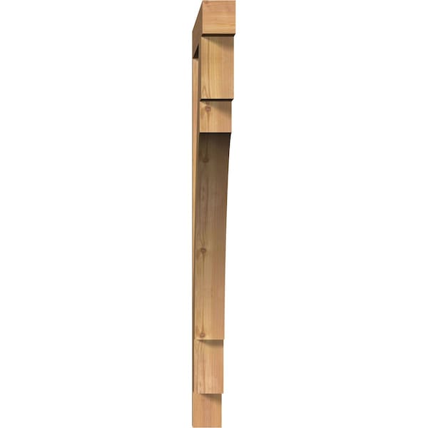 Merced Block Smooth Bracket, Western Red Cedar, 3 1/2W X 44D X 48H